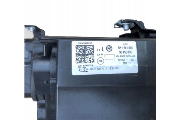 VW GOLF 8 2019 2024 HEADLIGHTS LED SET ORIGINAL 5H1941006 5H1941005 Catalog number of the original 5H1941006 5H1941005 5H1941005