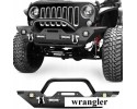 JEEP WRANGLER JL JT JK 2007 2018R FRONT BUMPER SOLID HEAVY LED