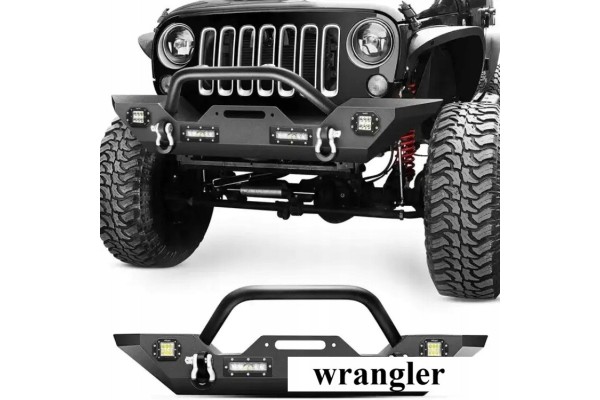 JEEP WRANGLER JL JT JK 2007 2018R FRONT BUMPER SOLID HEAVY LED