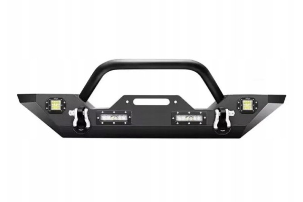 Parachoques delantero sólido y resistente con LED para Jeep Wrangler 