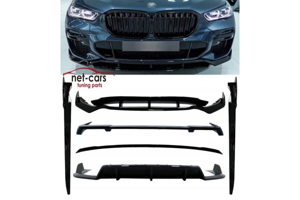 BMW X5 G05 18 23 XM5 SET PACKAGE M PERFORMANCE DIFFUSER SPOILER BLACK POLYSK