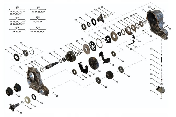 Repair Kit Distribution Box VTG Reducer ATC35L BMW X1 E84 xDrive Catalog number of the part ACG02353