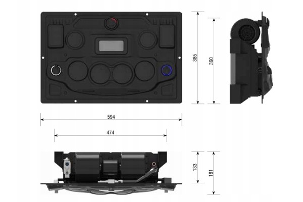 AIR CONDITIONING EVAPORATOR WITH WATER HEATER SEA 12V GREG CAR Part manufacturer no brand