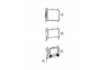 RADIO LARGE NAVI PANEL WRANGLER JL GLADIATOR 4xe 68417862AM Part manufacturer Jeep OE