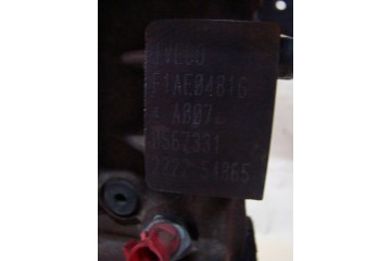Engine bare post Ducato Iveco 2 3 EURO 4 06 11 F1AE0481G 186 THOUSAND Engine type diesel