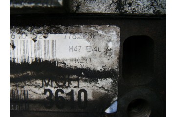 BMW 3 III E46 2 0TD 98 ENGINE POST M47D20 Engine type diesel