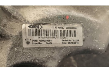DIFFERENTIAL REAR 670009608 2 80 MASERATI GHIBLI Part manufacturer Maserati OE