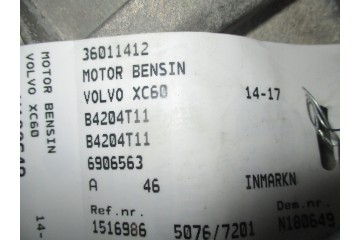 ENGINE B4204T11 VOLVO XC60 S60 S80 XC70 T5 245KM 12000KM NEW W WA Catalog number of the part 36011412