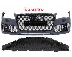 FRONT BUMPER A7 4G 2010 2014r RS7 LOOK CAMERA EmblemS CAMERA