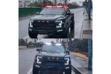 Spoiler front panel with led lights Ford Ranger 2011 2022 Color black