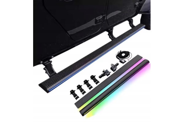 JEEP WRANGLER JK 4 DOORS 2007 2017 THRESHOLD THRESHOLDS ELECTRIC STEPS WITH LED SET