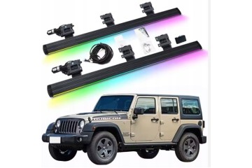 JEEP WRANGLER JK 4 DOORS 2007 2017 THRESHOLD THRESHOLDS ELECTRIC STEPS WITH LED SET Catalog number of the part JW 4D W L