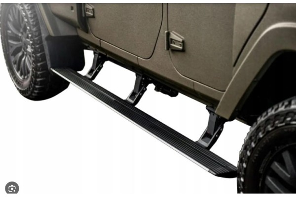 JEEP WRANGLER JK 4 DOORS 2007 2017 THRESHOLD THRESHOLDS ELECTRIC STEPS WITH LED SET Color black