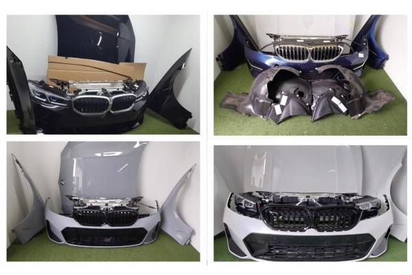 Juego de máscara, guardabarros y parachoques delantero LED para BMW G