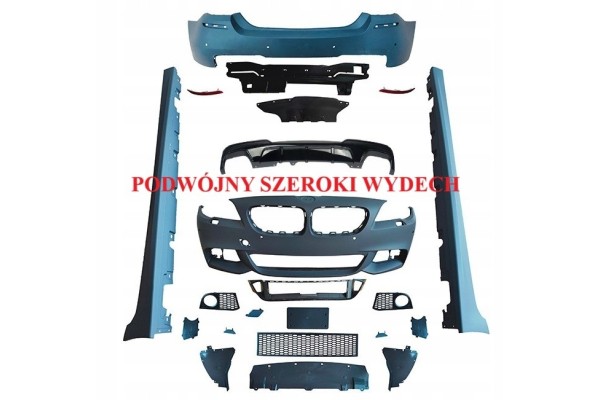 Bumper set BMW F10 M Package Mpakiet 2010 2013r Double Exhaust