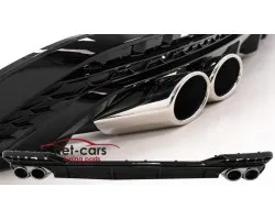 Difusor Spoiler Trasero Audi A5 B9 F5 Lift 2020 Negro S Line Sin Puntas de Escape
