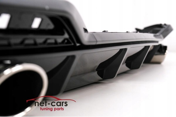 DIFFUSER SPOILER AUDI A5 B9 F5 LIFT 20 BLACK SLINE WITHOUT EXHAUST TIPS Installation side rear