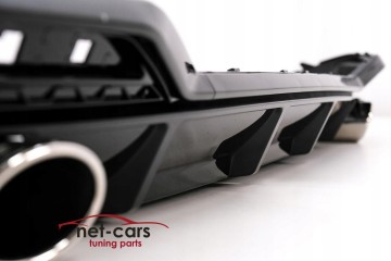 DIFFUSER SPOILER AUDI A5 B9 F5 LIFT 20 BLACK SLINE WITHOUT EXHAUST TIPS Installation side rear