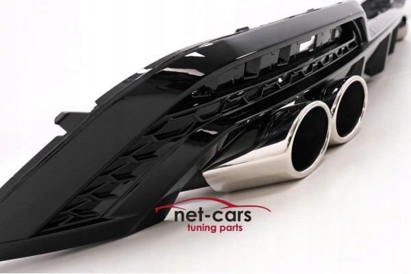 DIFFUSER SPOILER AUDI A5 B9 F5 LIFT 20 BLACK SLINE WITHOUT EXHAUST TIPS Car type passenger cars