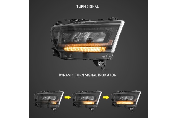 FRONT LAMP DODGE RAM 1500 2019 2023 HEADLIGHTS HOMOLOGATION EU Part manufacturer VLAND