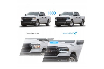 FRONT LAMP DODGE RAM 1500 2019 2023 HEADLIGHTS HOMOLOGATION EU Catalog number of the part YAX RAM 6001 NP31A 2