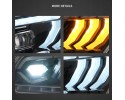 Faros LED Vland Negros para Ford Mustang 2010-2014 Izquierdo y Derecho