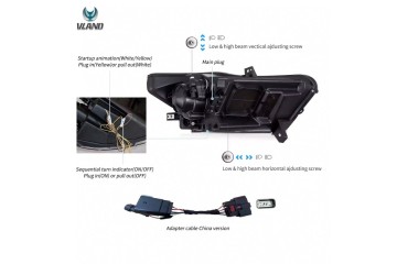 FORD MUSTANG 2015 2017 LAMP FULL LED LEFT RIGHT VLAND EU STYLE S650 Car type passenger cars