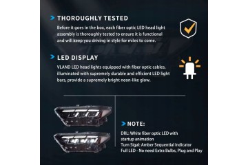 Juego de Faros Full LED, Izquierdo y Derecho, Estilo Vland EU S650 par
