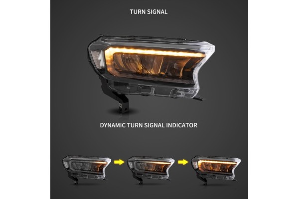 Full Led Ford Ranger Headlights Ford Ranger T6 2016 2023 Catalog number of the part YAA RG 0319 2P31A 2M