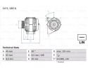 0 986 047 380 ALTERNATOR 0 986 047 380 BOSCH Quality of parts according to GVO Q original with factory logo OEM OES