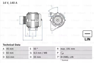 0 986 047 380 ALTERNATOR 0 986 047 380 BOSCH Quality of parts according to GVO Q original with factory logo OEM OES