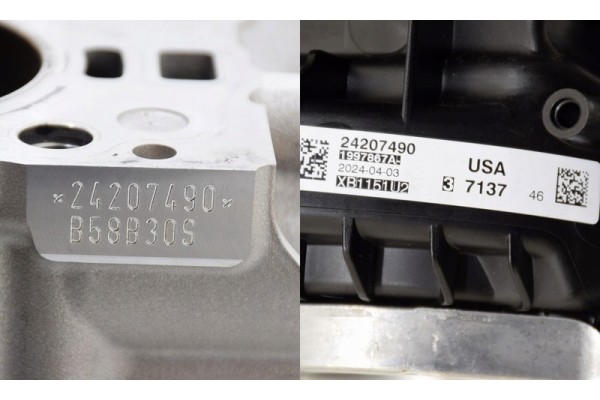 BMW G60 G61 F70 F05 XM G09 B58B30S BLOCK DOWN PISTONS CRANKSHAFT ENGINE B58X Catalog number of the part 1025309 B58B30S 9469000 