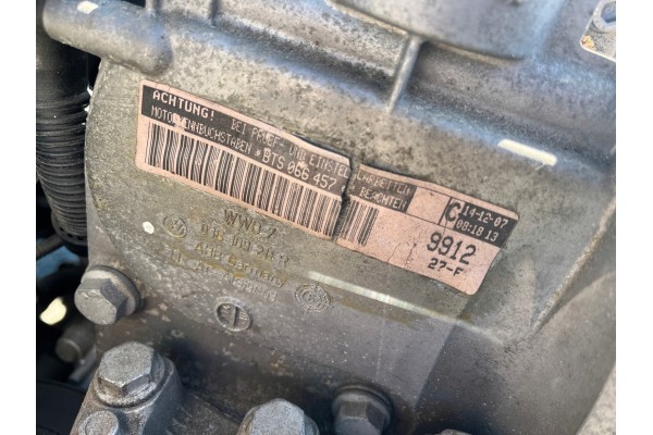 ENGINE 1 6 105KM BTS SEAT IBIZA VW GOLF AUDI 2006 2014 170TYS KM COMPLETE Catalog number of the part SILNIK 1 6 105KM BTS SEAT I