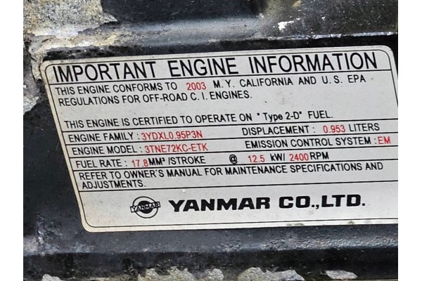COMPLETE ENGINE TK3 95A YANMAR RENAULT PREMIUM 320 Engine type diesel