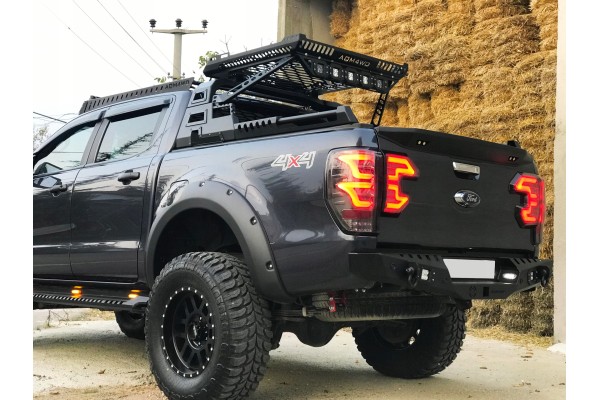 Parachoques trasero estilo Combat para Ford Ranger 4x4 2012-2022