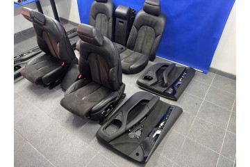 AUDI A8 D4 ARMCHAIRS COUCH LEATHER BLACK ALCANTARA Catalog number of the part audi1234