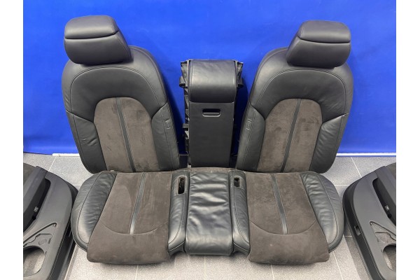 AUDI A8 D4 ARMCHAIRS COUCH LEATHER BLACK ALCANTARA Part manufacturer Audi OE