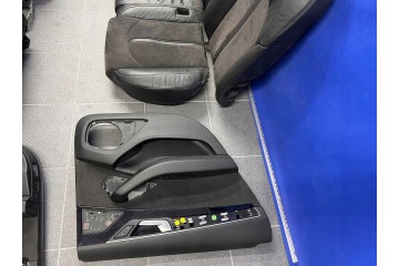 Sofá de asientos Audi A8 D4 cuero negro y Alcántara