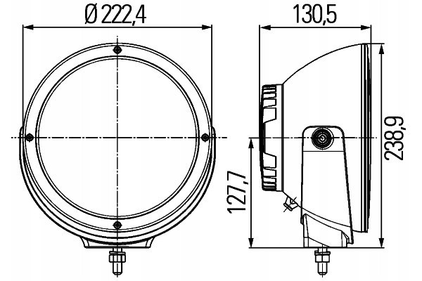 HELLA LUMINATOR FULL LED CHROME RING HEADLAMP EAN GTIN 4082300692877