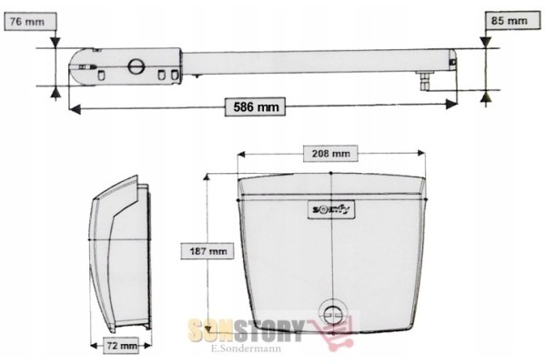 Drive for gate automatic motor set SOMFY SGS201 M Catalog number of the part SGS201