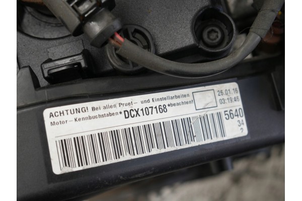 COMPLETE ENGINE DCX DCXA 1 6 TDI VW PASSAT B8 SUPERB III ASSEMBLY REPLACEMENT Engine type diesel