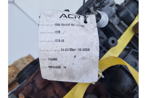 Motor completo Ford Transit VII MK7 2.2 TDCI 125CV con kilometraje doc