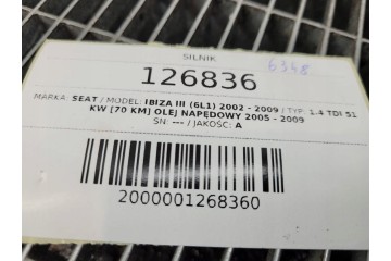 Motor Completo BNM 1.4 TDI 69 SEAT Ibiza III