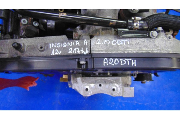 ENGINE WITH FUEL SYSTEM 2 0CDTI A20DTH OPEL INSIGNIA A ASTRA J ZAFIRA C Quality of parts according to GVO O original with manufa