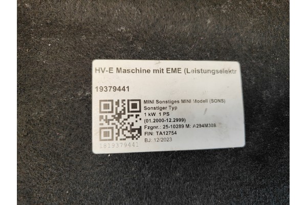 MINI J05 Aceman SE HC0 MOTOR ELECTRIC DRIVE EHV CONTROLLER 160KW 5B60730 Catalog number of the part 5B60730 5B35B97 MINI J05 Ace