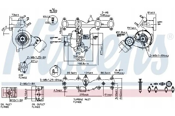 TURBOCHARGER TURBINE 93172 NISSENS AUDI SEAT Product weight with unit packaging 9 kg