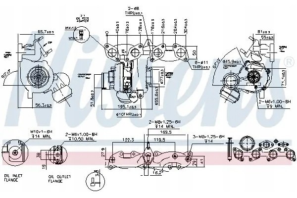TURBOCHARGER TURBINE 93135 NISSENS AUDI SEAT Product weight with unit packaging 9 kg