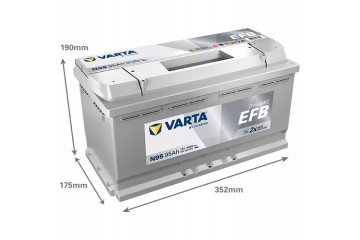 Battery 12V 95Ah 850A EFB Start Stop LATEST DATE OF MANUFACTURE VARTA Product weight 24 2 kg