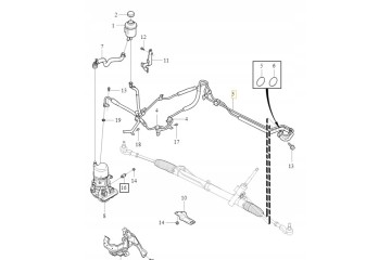 VOLVO XC60 I XC70 OE tank power steering cable