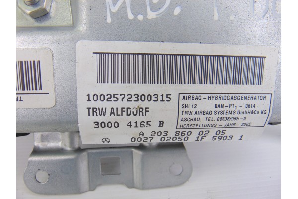 A2038600205 AIRBAG LATERAL TRASERO DERECHO MERCEDES-BENZ CLASE E (BM 211) BERLINA